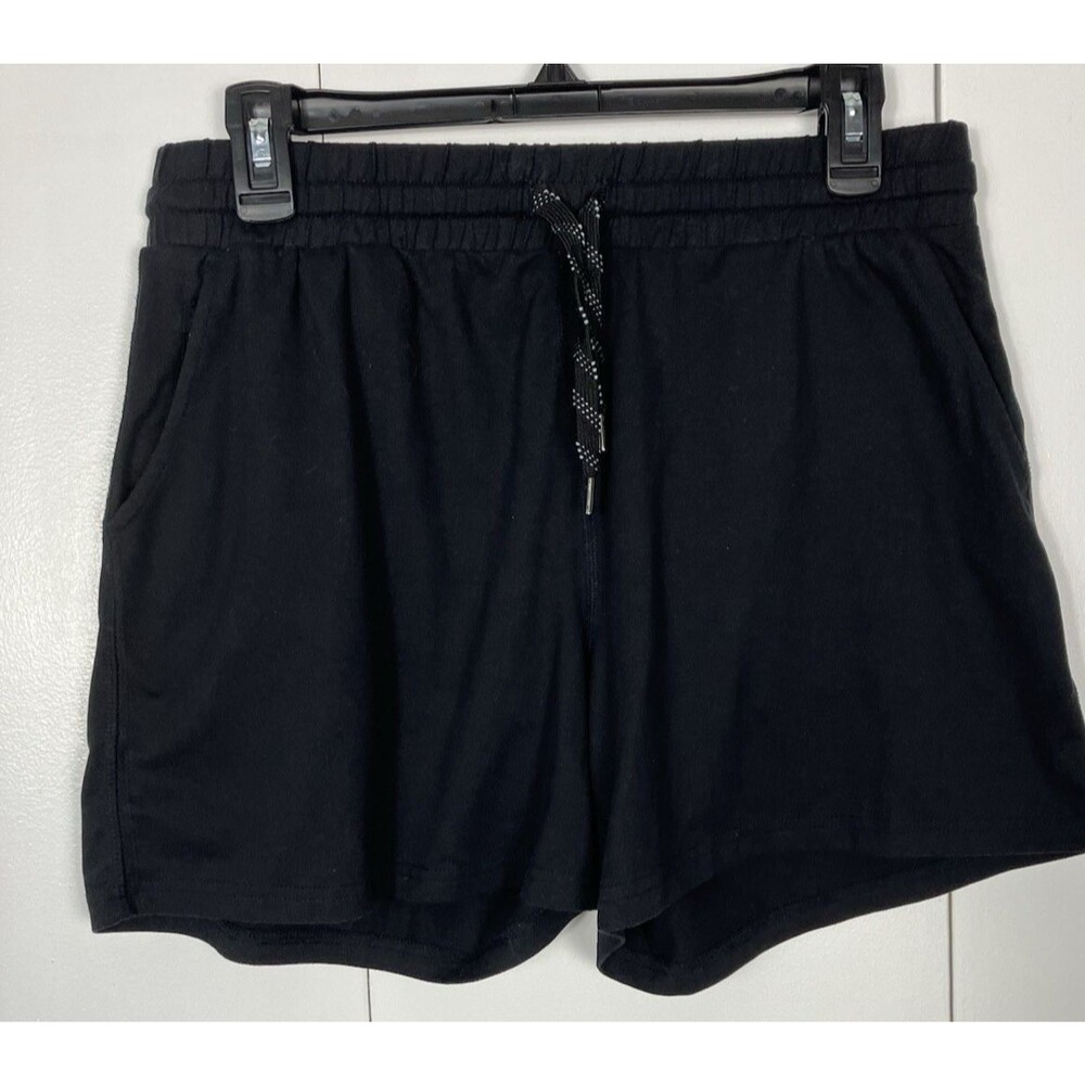 Pacific Trail  Soft Black Shorts Pull on Drawstring Medium